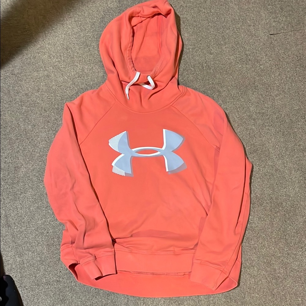 Under Armour Peach Hoodie with White Logo